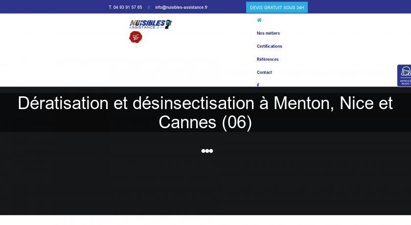 Dératisation et désinsectisation à Menton, Nice et Cannes (06)