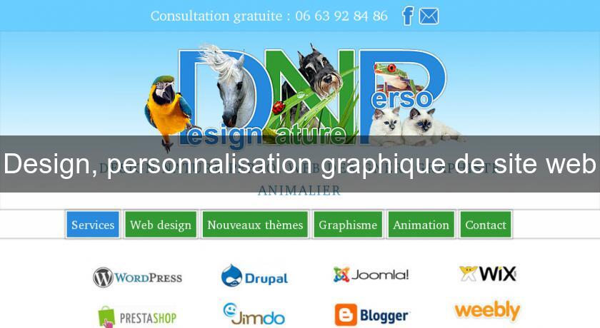 Design, personnalisation graphique de site web