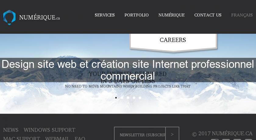 Design site web et création site Internet professionnel commercial