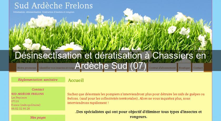 Désinsectisation et dératisation à Chassiers en Ardèche Sud (07)