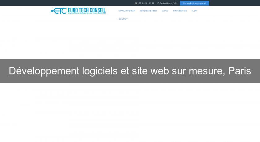 Développement logiciels et site web sur mesure, Paris