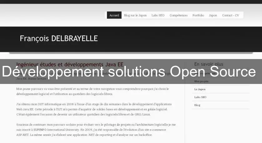 Développement solutions Open Source 