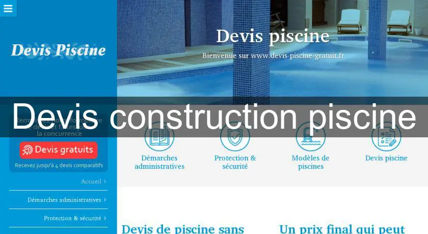 Devis construction piscine