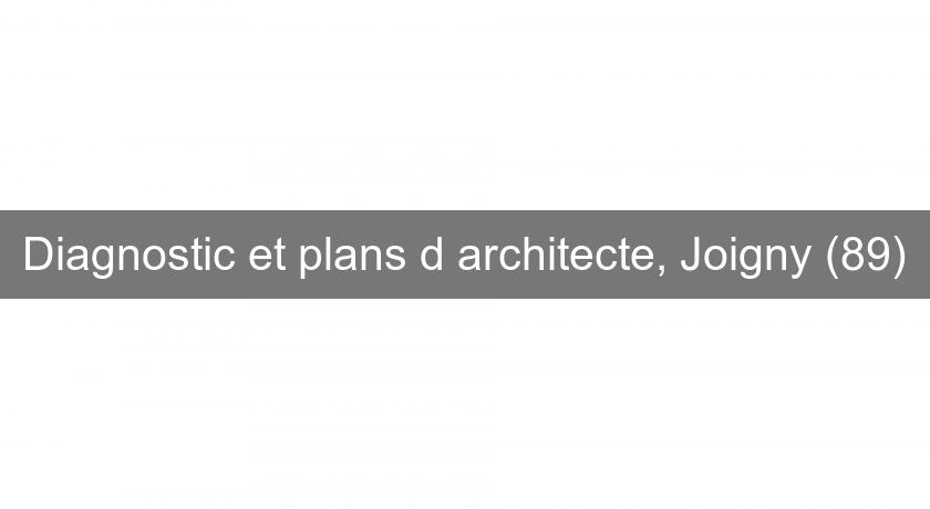Diagnostic et plans d'architecte, Joigny (89)