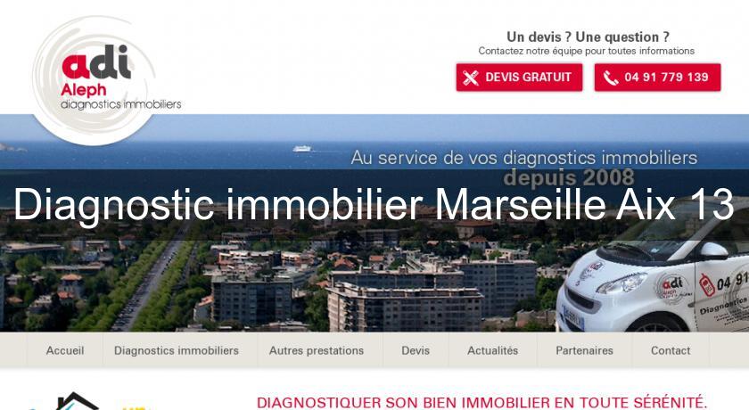Diagnostic immobilier Marseille Aix 13