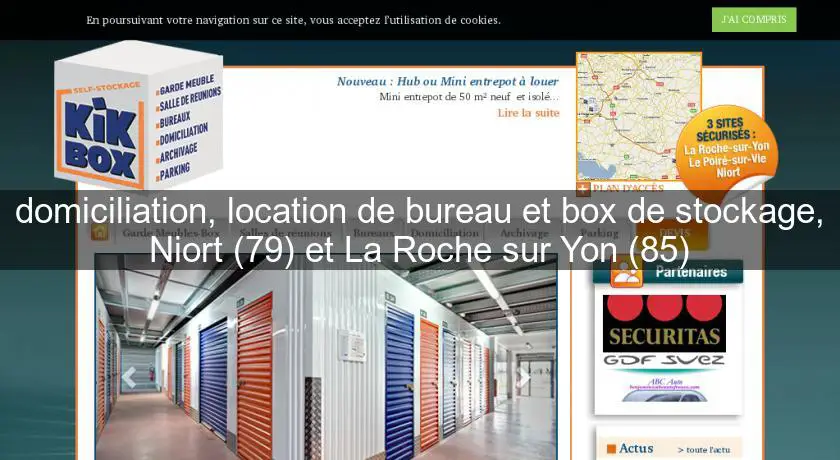 domiciliation, location de bureau et box de stockage, Niort (79) et La Roche sur Yon (85)