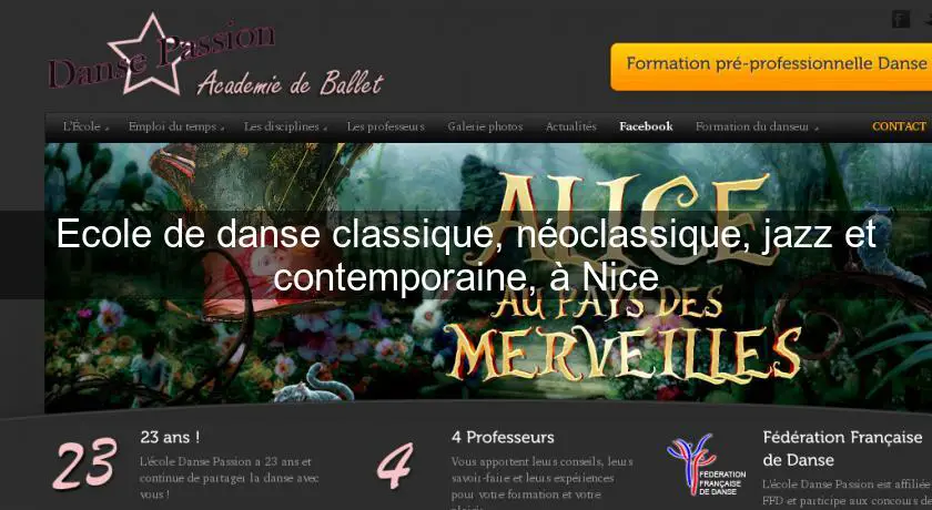 Ecole de danse classique, néoclassique, jazz et contemporaine, à Nice