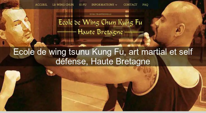 Ecole de wing tsunu Kung Fu, art martial et self défense, Haute Bretagne