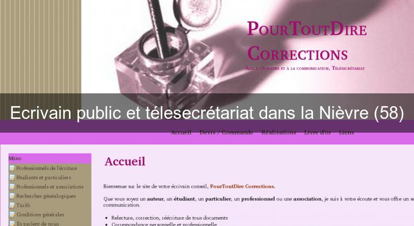 Ecrivain public et télesecrétariat dans la Nièvre (58)