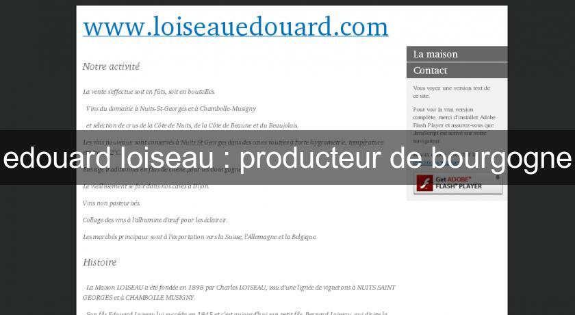 edouard loiseau : producteur de bourgogne