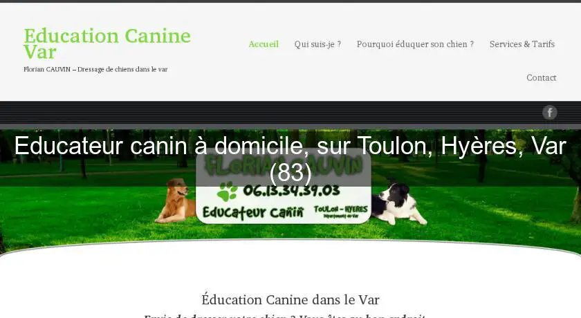 Educateur canin à domicile, sur Toulon, Hyères, Var (83)