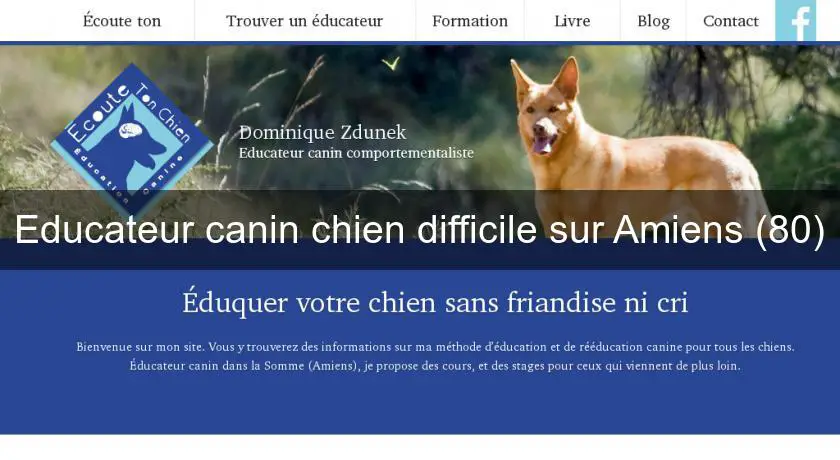 Educateur canin chien difficile sur Amiens (80)