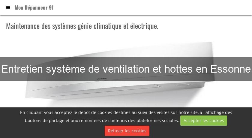 Entretien système de ventilation et hottes en Essonne