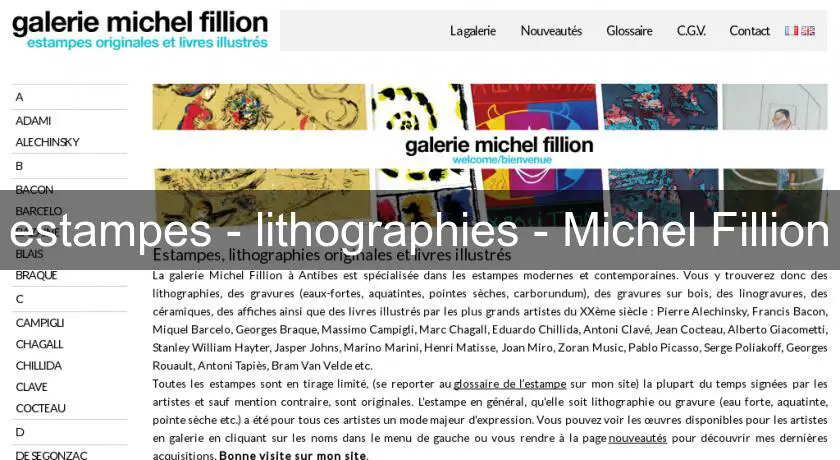 estampes - lithographies - Michel Fillion