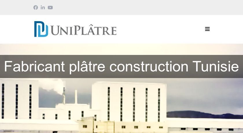 Fabricant plâtre construction Tunisie