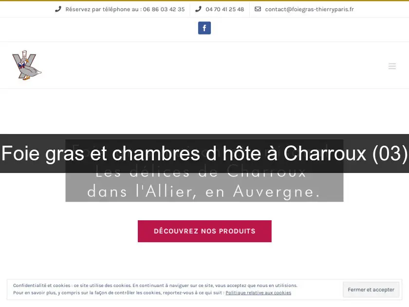Foie gras et chambres d'hôte à Charroux (03)
