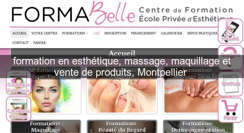 formation en esthétique, massage, maquillage et vente de produits, Montpellier 