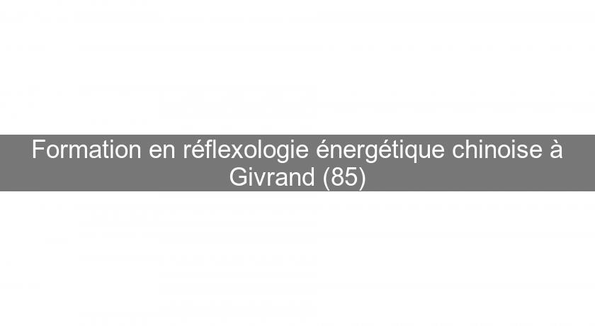 Formation en réflexologie énergétique chinoise à Givrand (85)