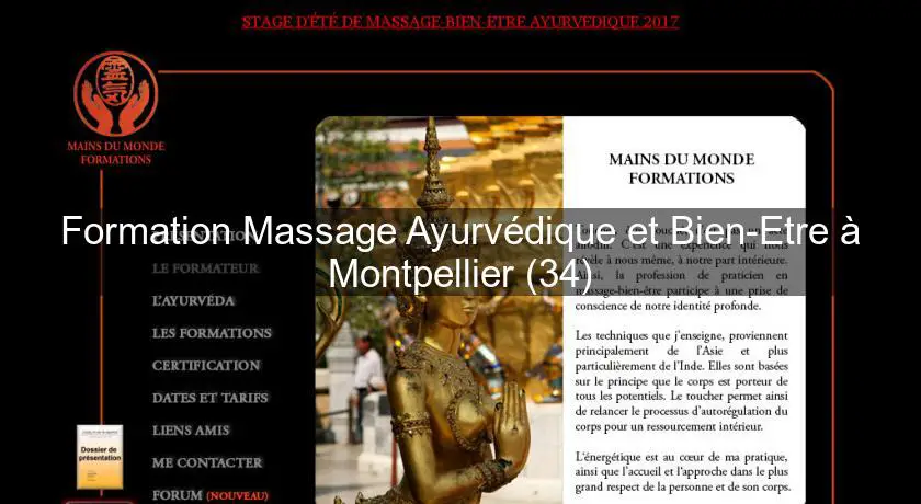Formation Massage Ayurvédique et Bien-Etre à Montpellier (34)