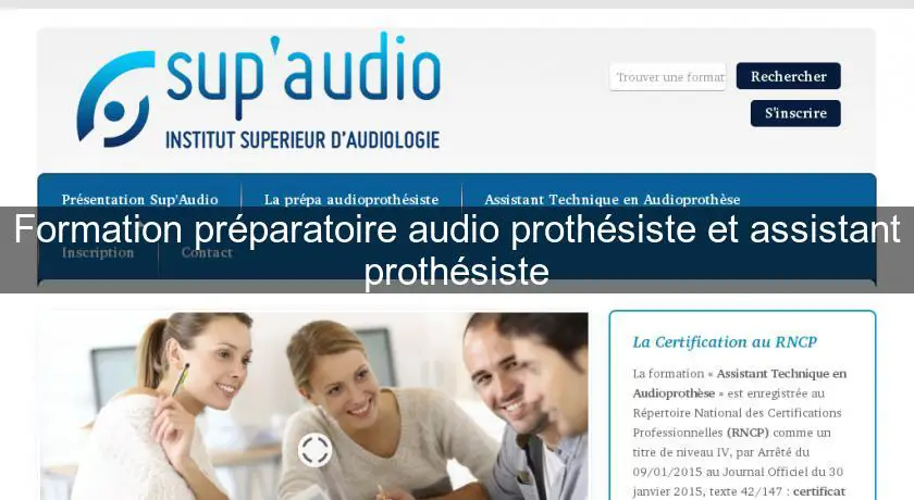 Formation préparatoire audio prothésiste et assistant prothésiste