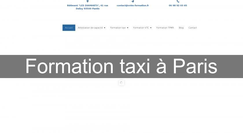 Formation taxi à Paris