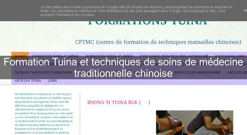 Formation Tuina et techniques de soins de médecine traditionnelle chinoise