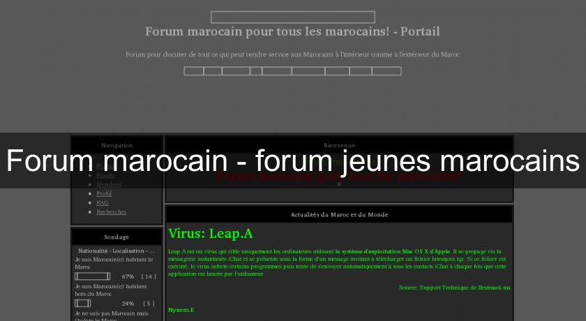Forum marocain - forum jeunes marocains