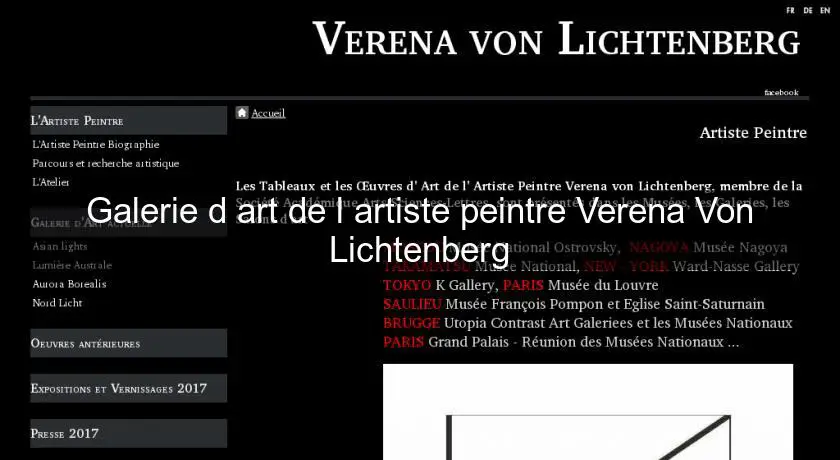 Galerie d'art de l'artiste peintre Verena Von Lichtenberg