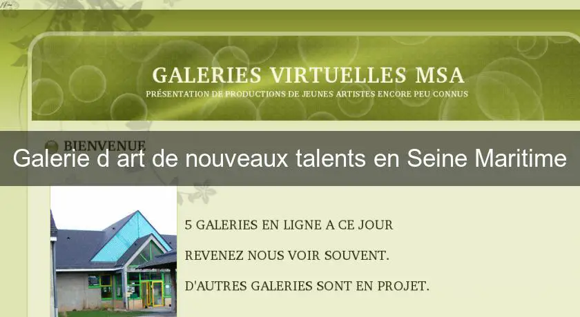 Galerie d'art de nouveaux talents en Seine Maritime