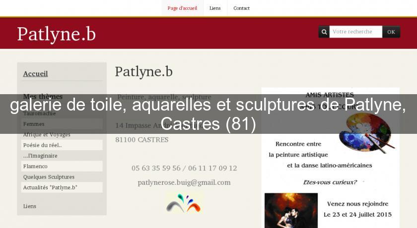 galerie de toile, aquarelles et sculptures de Patlyne, Castres (81)
