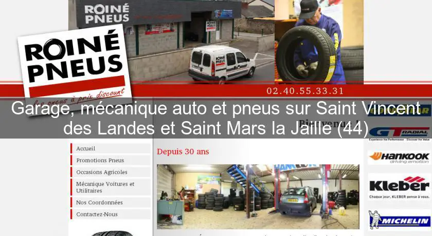 Garage, mécanique auto et pneus sur Saint Vincent des Landes et Saint Mars la Jaille (44)