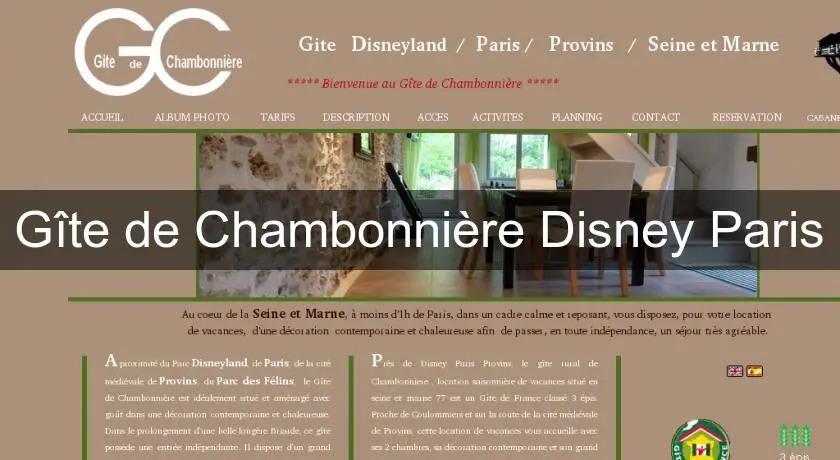 Gîte de Chambonnière Disney Paris