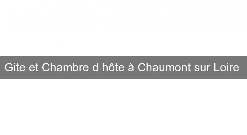 Gite et Chambre d'hôte à Chaumont sur Loire 