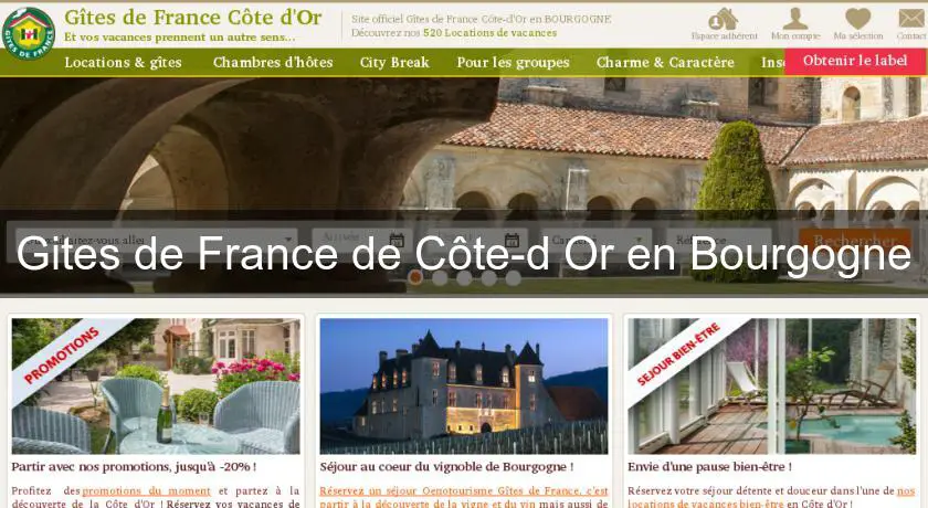 Gites de France de Côte-d'Or en Bourgogne