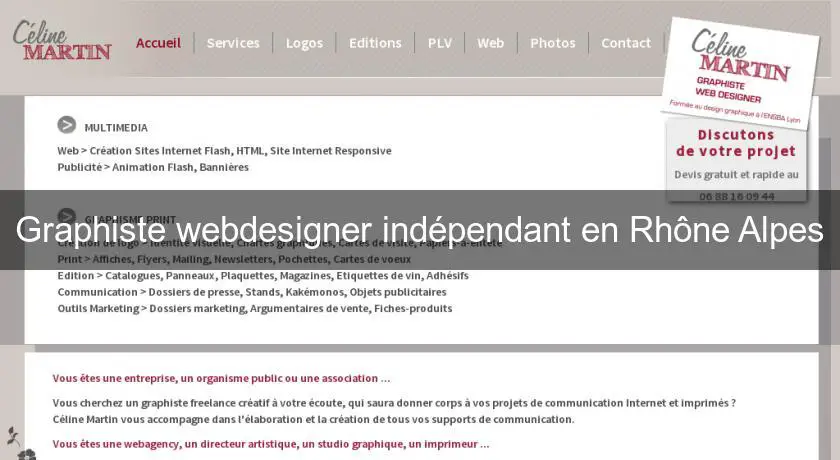 Graphiste webdesigner indépendant en Rhône Alpes