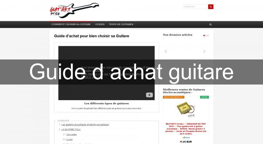 Guide d'achat guitare