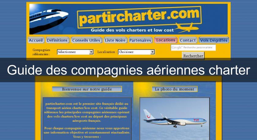 Guide des compagnies aériennes charter