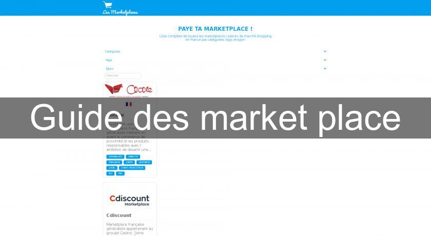 Guide des market place