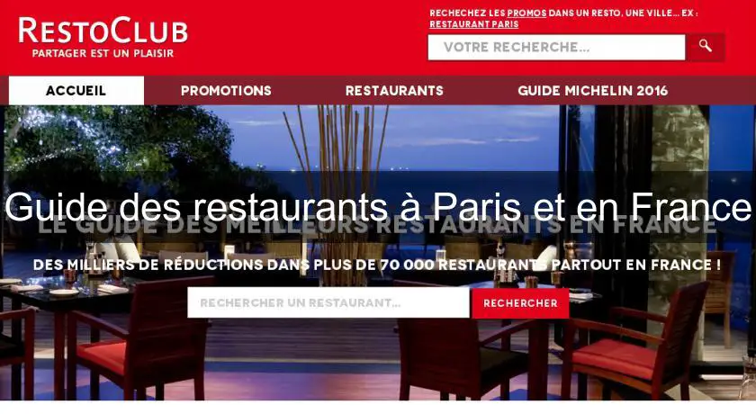 Guide des restaurants à Paris et en France