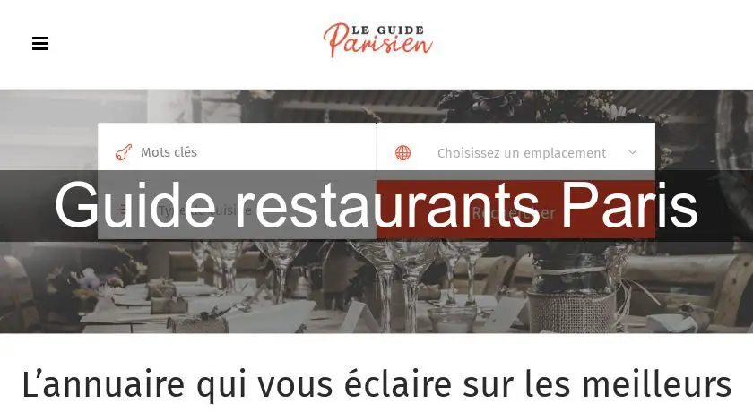 Guide restaurants Paris
