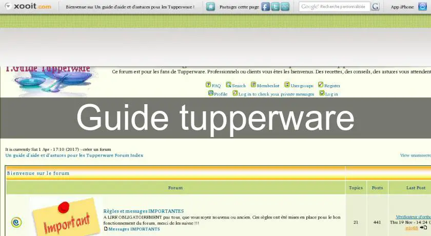 Guide tupperware