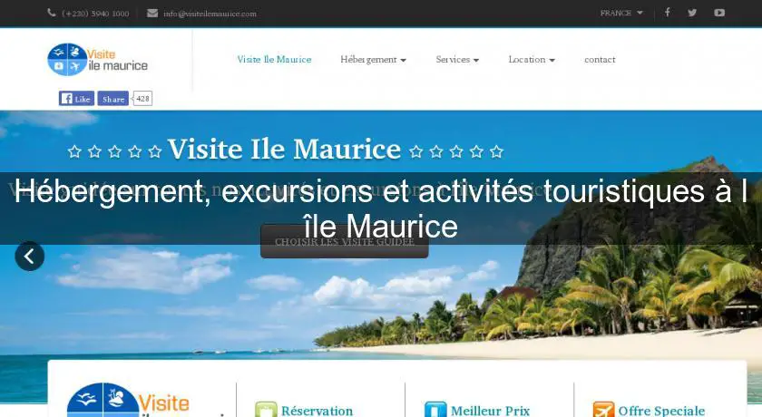 Hébergement, excursions et activités touristiques à l'île Maurice