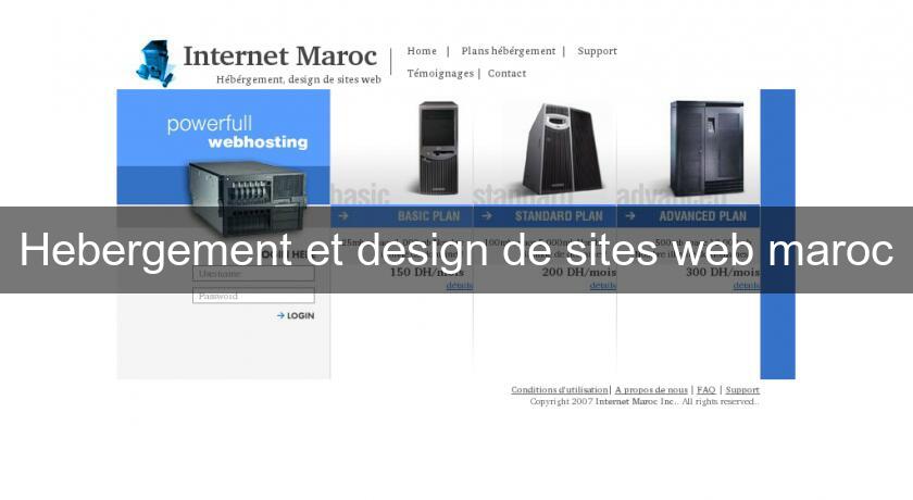 Hebergement et design de sites web maroc