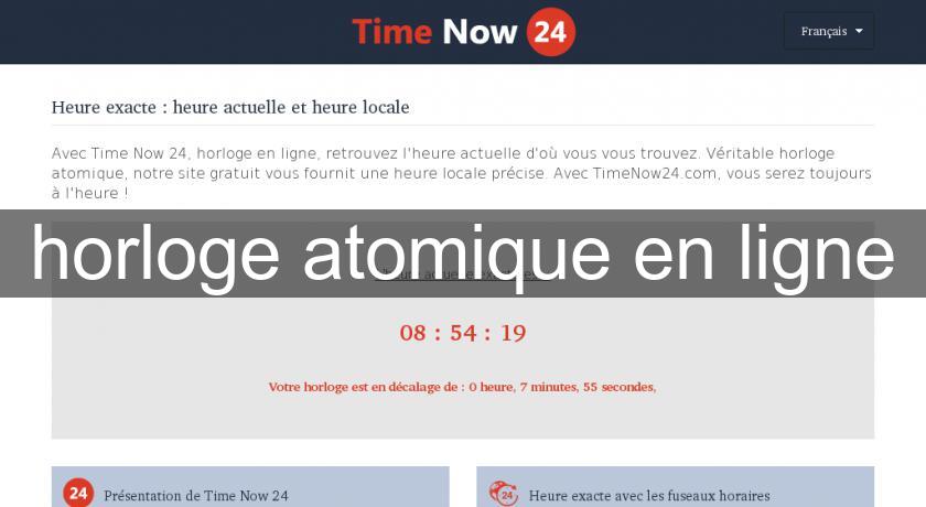 horloge atomique en ligne