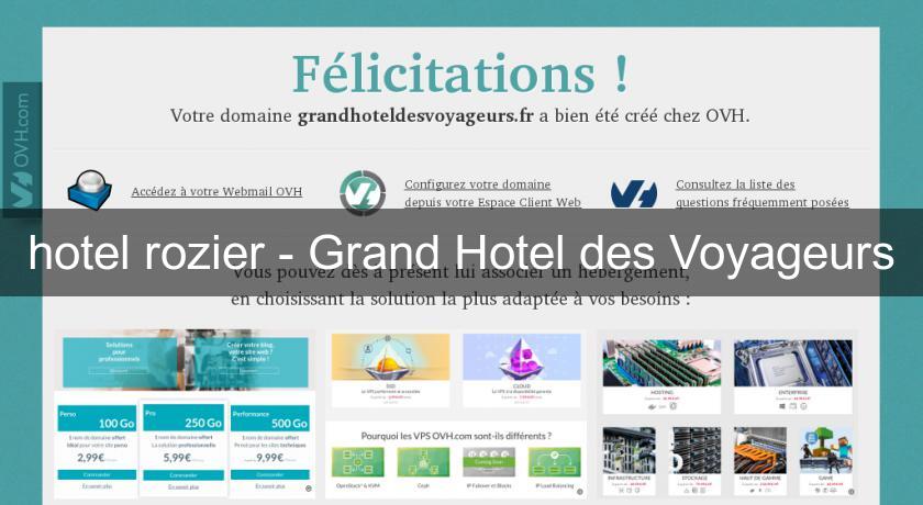 hotel rozier - Grand Hotel des Voyageurs