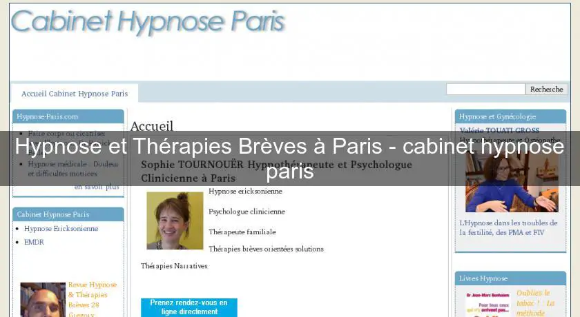 Hypnose et Thérapies Brèves à Paris - cabinet hypnose paris