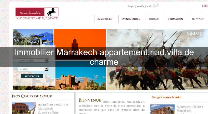 Immobilier Marrakech appartement,riad,villa de charme