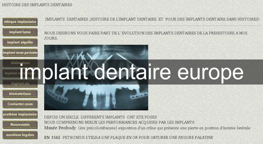 implant dentaire europe