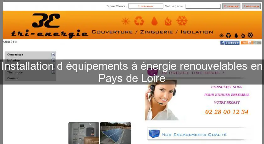 Installation d'équipements à énergie renouvelables en Pays de Loire