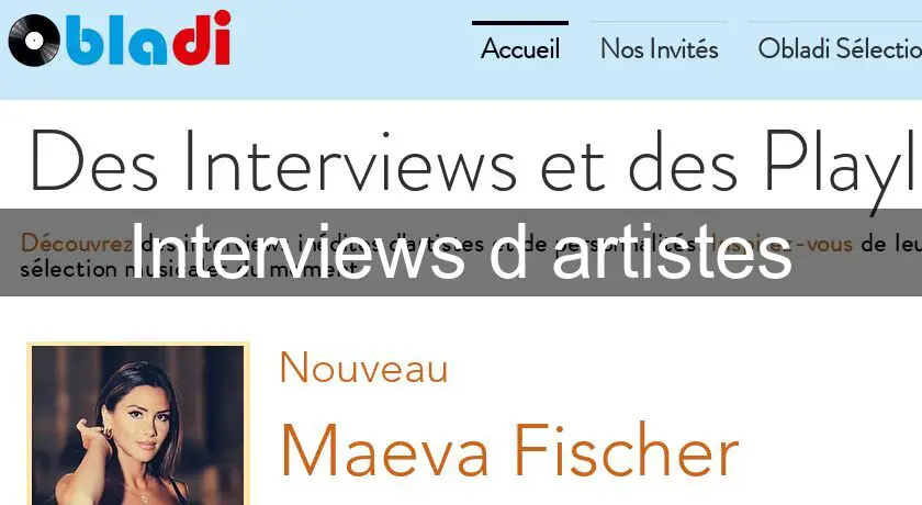 Interviews d'artistes